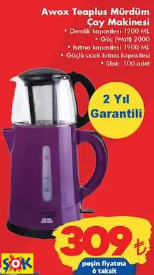 AWOX TEAPLUS MÜRDÜM ÇAY MAKİNESİ